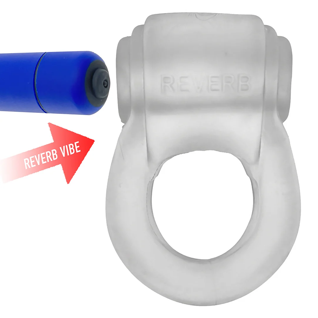 Vibrierender Cockring mit bequemem Sitz – Reverb Vibe Ring – Clear Ice / Blau – Bild 4