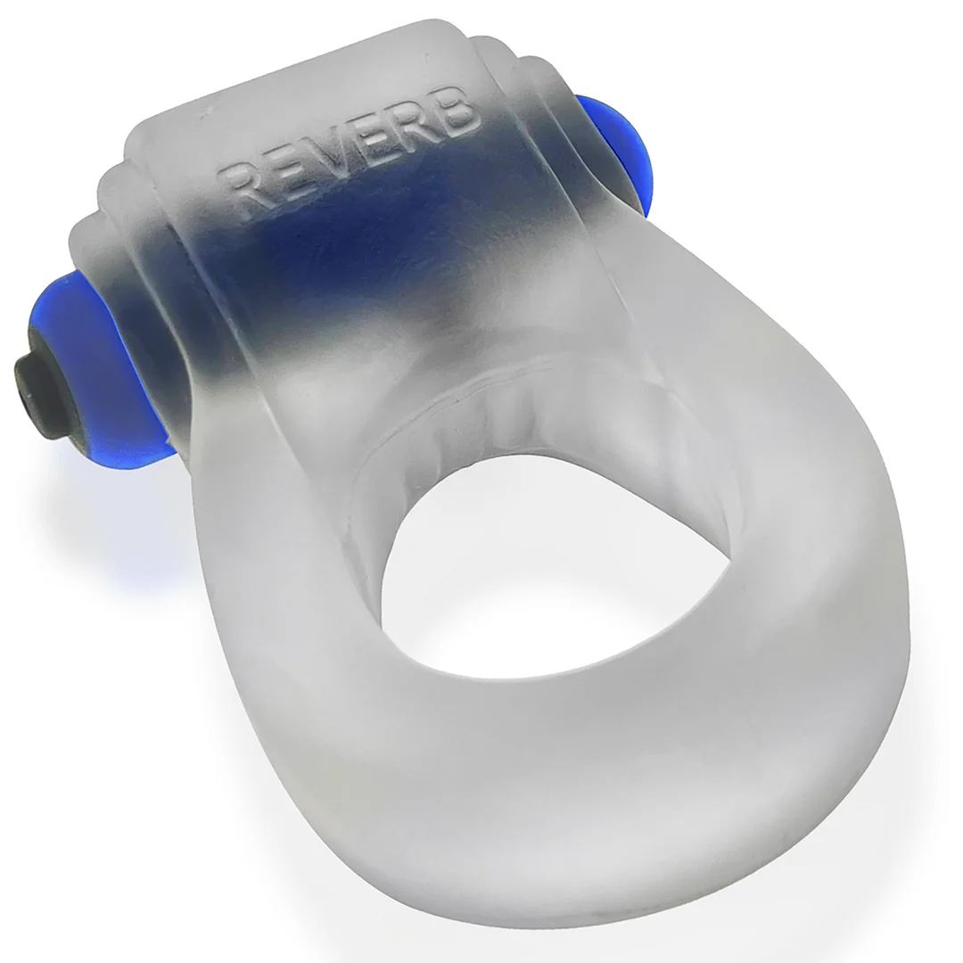 Vibrierender Cockring mit bequemem Sitz – Reverb Vibe Ring – Clear Ice / Blau – Bild 3