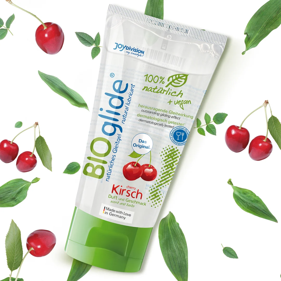 J-11022-8 Gleitgel mit Geschmack – 100 % natürlich und vegan – Kirsche – 80 ml – BIOglide – Bild 1