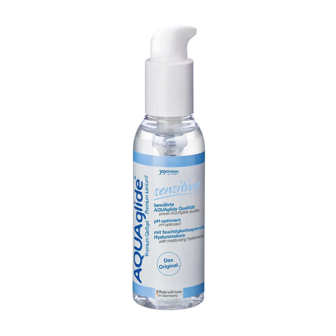 Gleitgel auf Wasserbasis für empfindliche Haut, glycerin und parabenfrei mit Hyaluronsäure, ohne Duftstoffe und Geschmack, 125 ml, AQUAglide – Bild 2