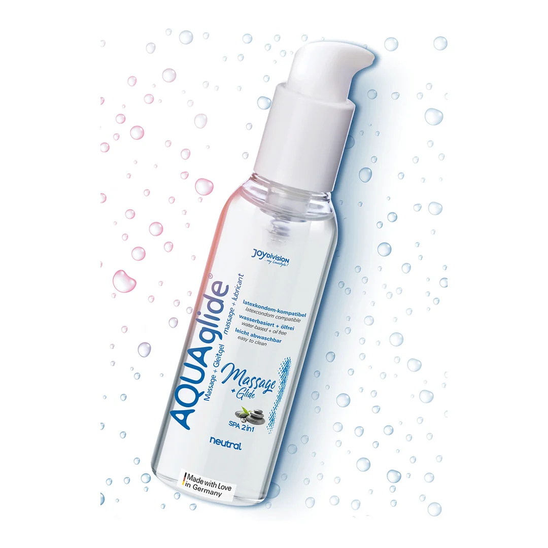 J-11760-8 Gleitgel auf Wasserbasis, 2 in 1 Massagegel und Gleitgel (AQUAglide), unparfümiert und ohne Geschmack, 200 ml, Joydivision – Bild 1