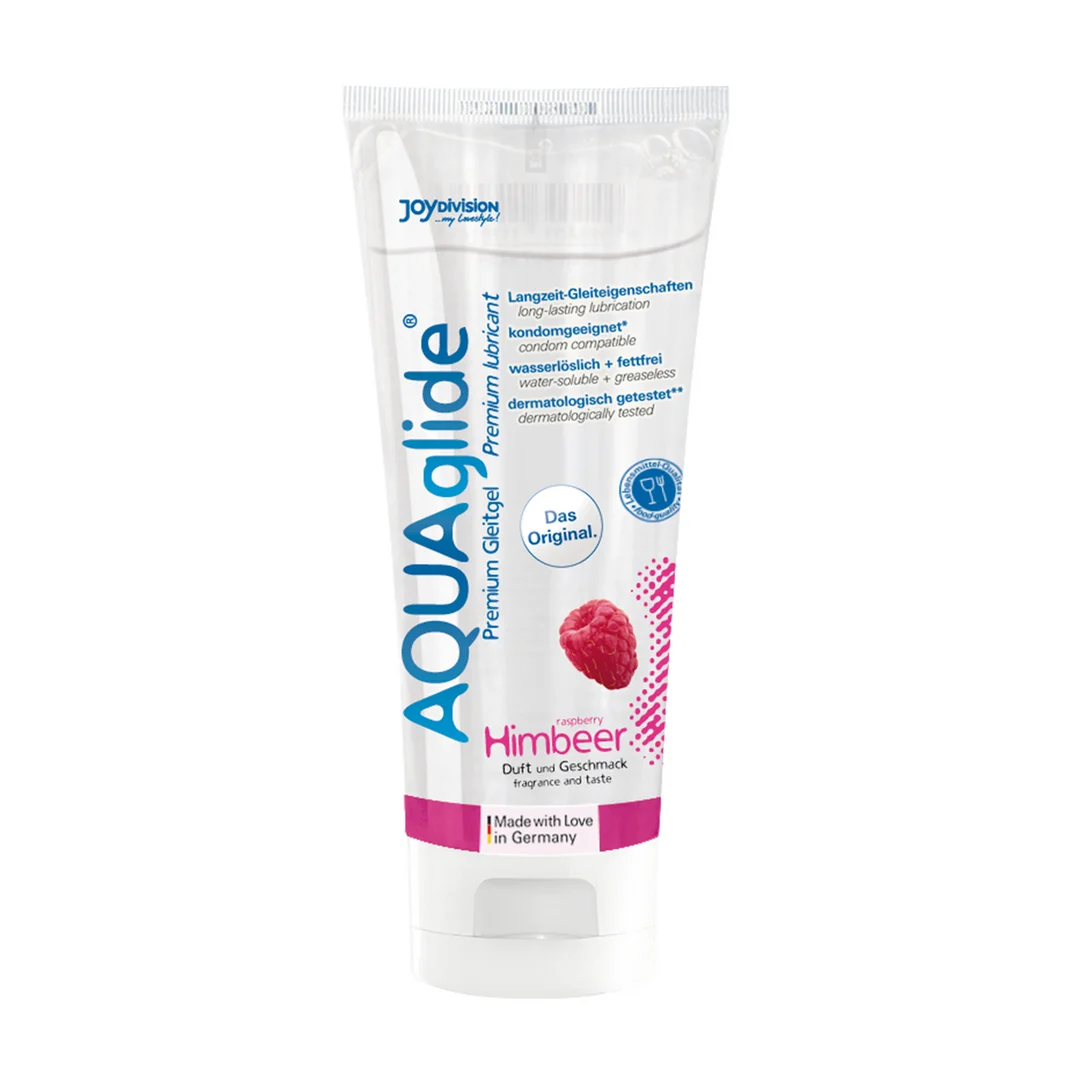 Gleitgel mit Geschmack – AQUAglide auf Wasserbasis, das Original – Himbeere – 100 ml – Joydivision – Bild 2