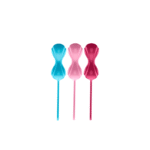Beckenbodentrainer mit variablen Gewichten, Power Balls, Kegel Balls, 3 Stück, türkis, rot und pink – Bild 3