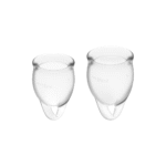 Menstruationstassen – Zweierset (15 ml und 20 ml), transparent – Tester – Bild 3