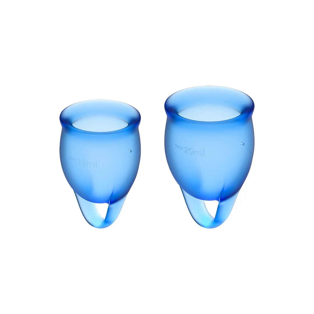 Menstruationstassen – Zweierset (15 ml und 20 ml), transparent – Tester – Bild 5