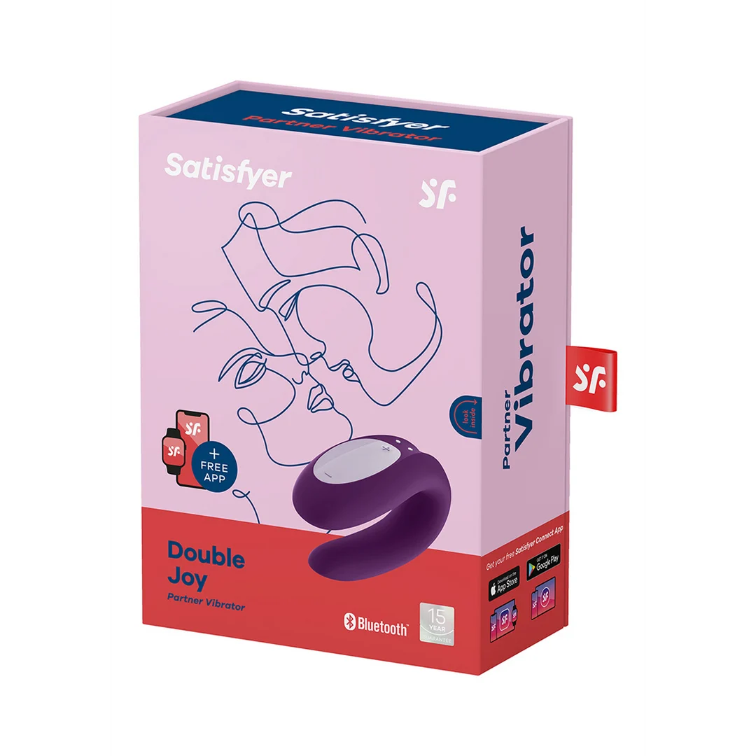 J2008-16-3-2 Duo Vibrator mit bequemer Passform – Double Joy – Partnervibrator – Violett – Bild 1