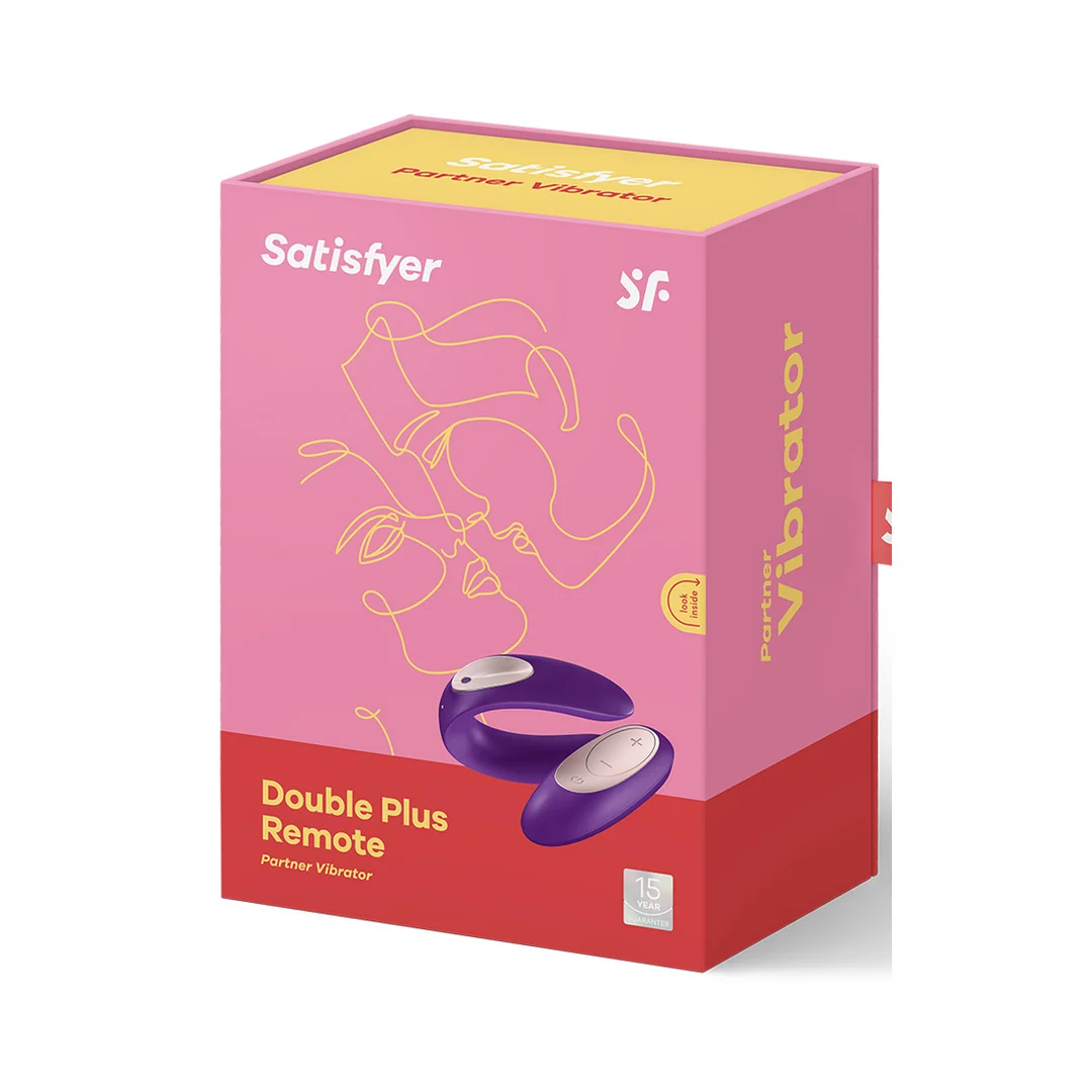 Duo Vibrator mit Fernbedienung: Double Plus Remote Partner Vibrator, Lila – Bild 1