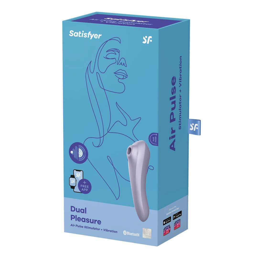 Satisfyer Duo Vibrator mit gebogenem Design – Mauve – Bild 1