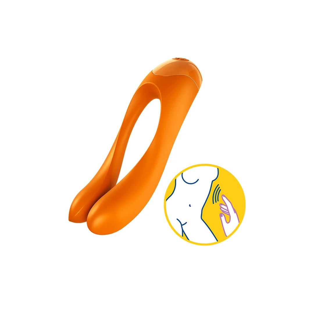 Satisfyer Candy Cane Fingervibrator, orange – Bild 5