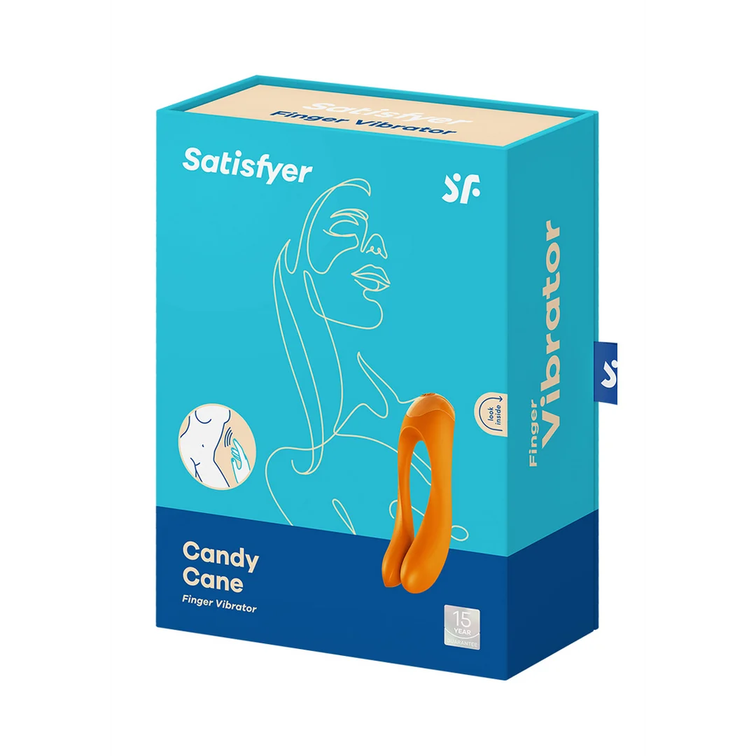 J2018-121-1-2 Satisfyer Candy Cane Fingervibrator, orange – Bild 1