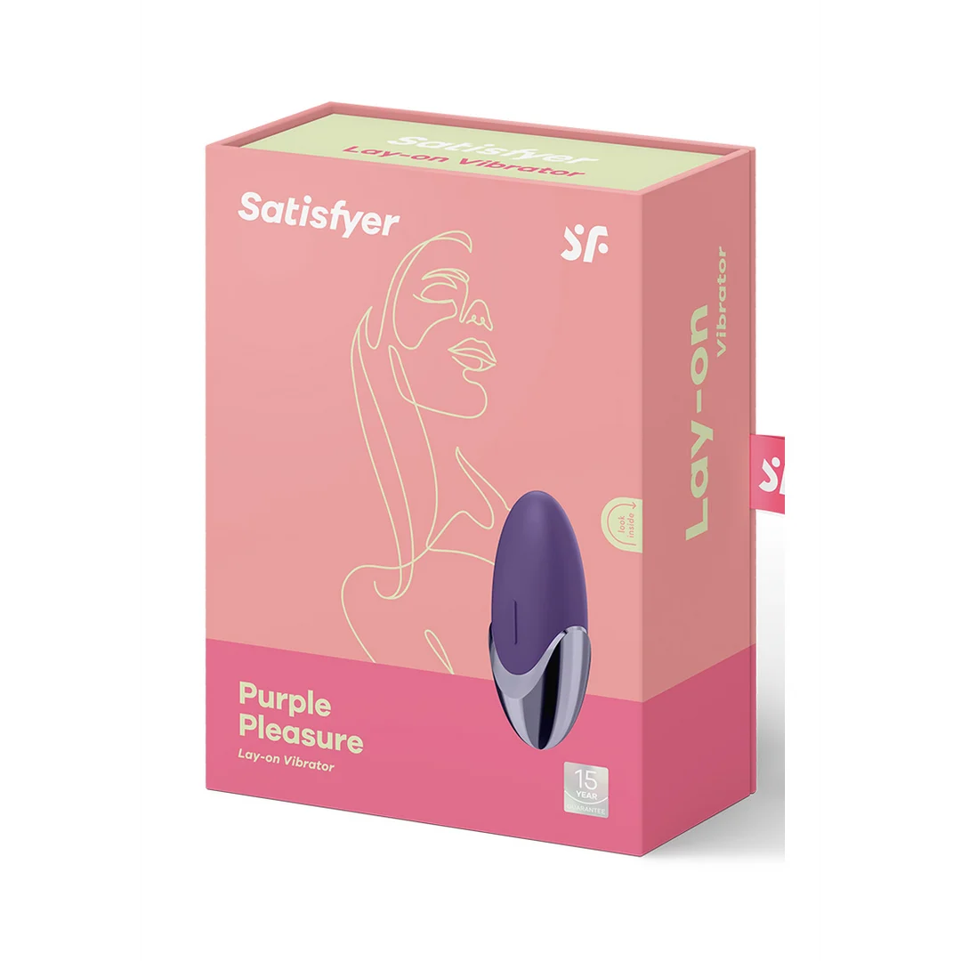 J2018-35-2 Satisfyer Lay on Vibrator aus superweichem Silikon – Violet/Brass – Bild 1