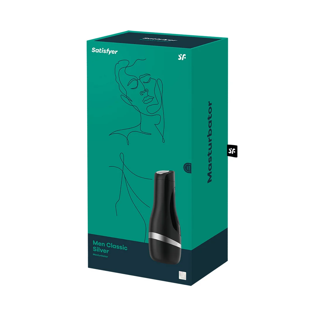 J80017-1-2 Masturbator mit wechselndem Sogeffekt – Silber – Bild 1
