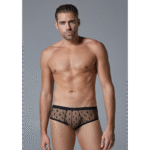 Ultratransparenter Slip mit Sternenmuster und mittelhohem Bund als sexy Herrenunterwäsche – LIN – Bild 2