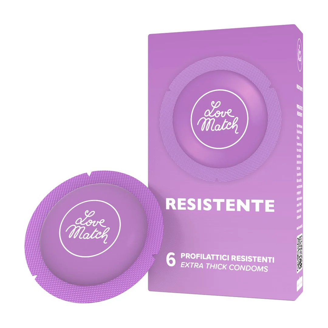 Strapazierfähige Kondome, 6 Stück, Love Match – Bild 2