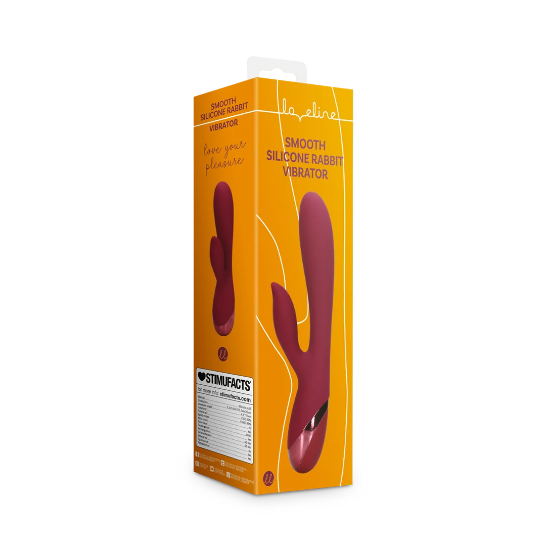 Loveline Rabbit Vibrator in dunklem Kirschrot – Bild 1