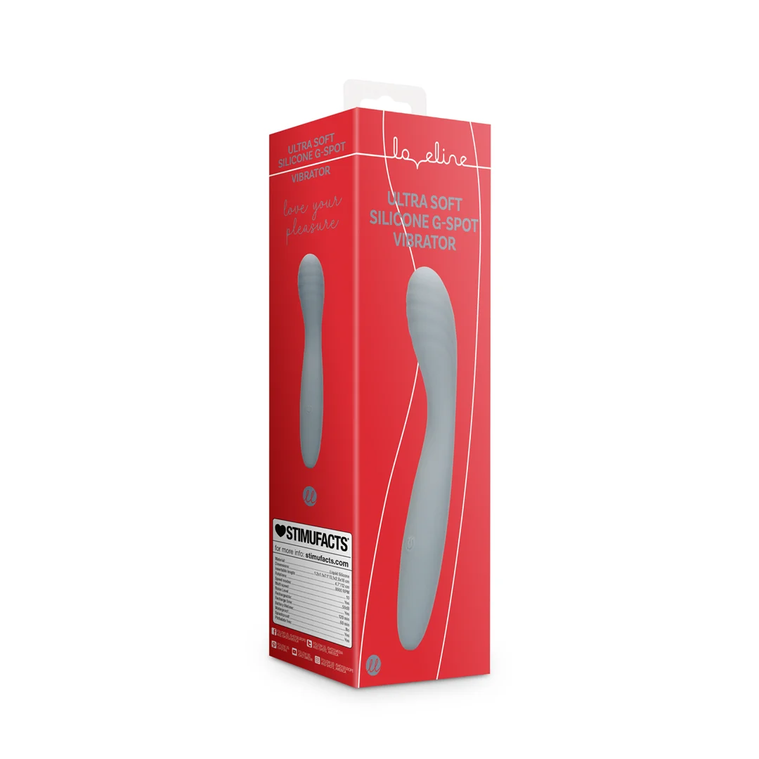 LOVE004GRY-2 Loveline Ultra Soft Silicone G Punkt Vibrator – Bild 1