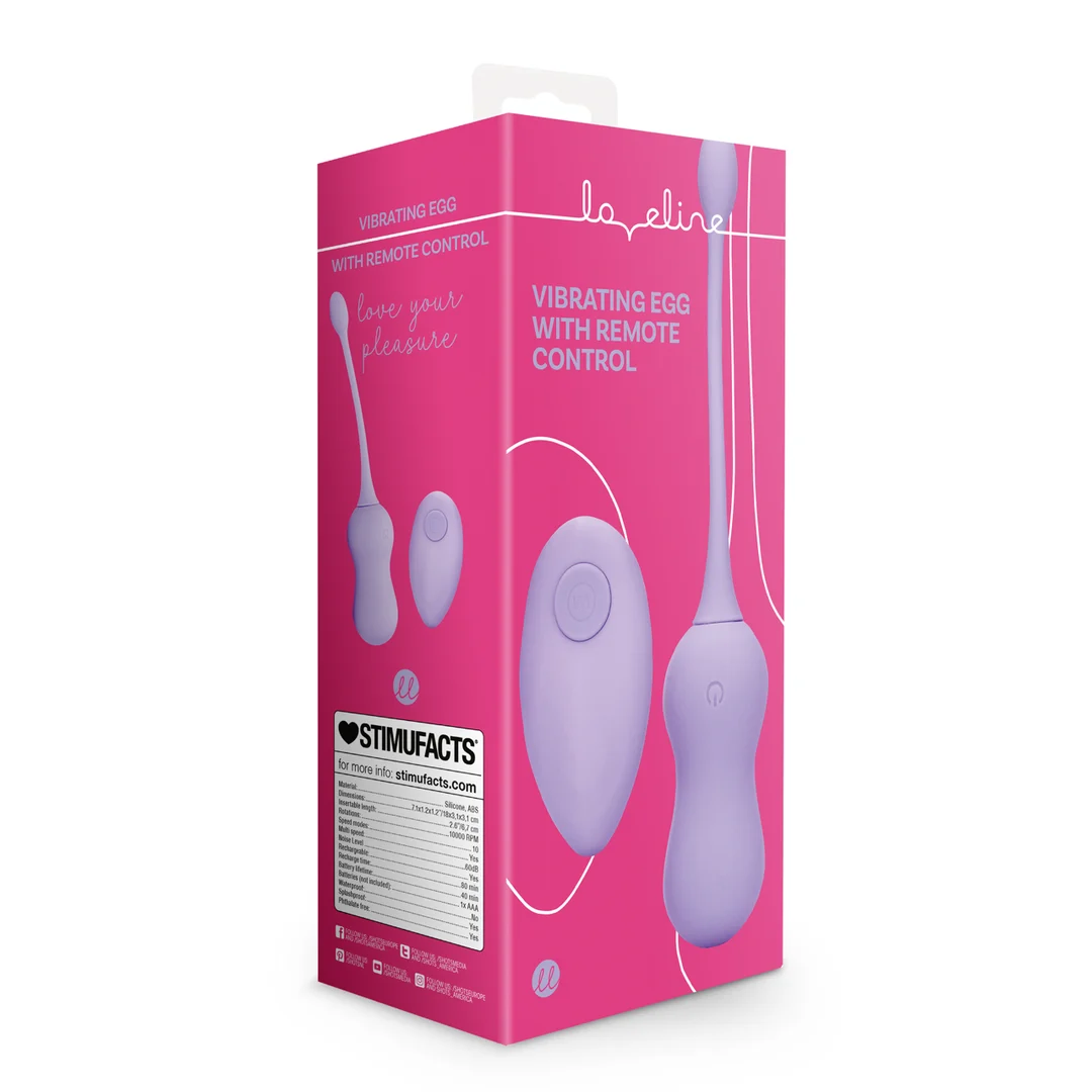 LOVE030PUR-2 Loveline Violet Harmony Vibratorei mit Fernbedienung – Bild 1