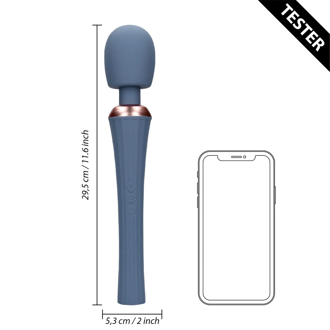 Massagestab mit vibrationsfreiem Griff für komfortable Kontrolle, Blue Nova, Loveline by Shots – Bild 4