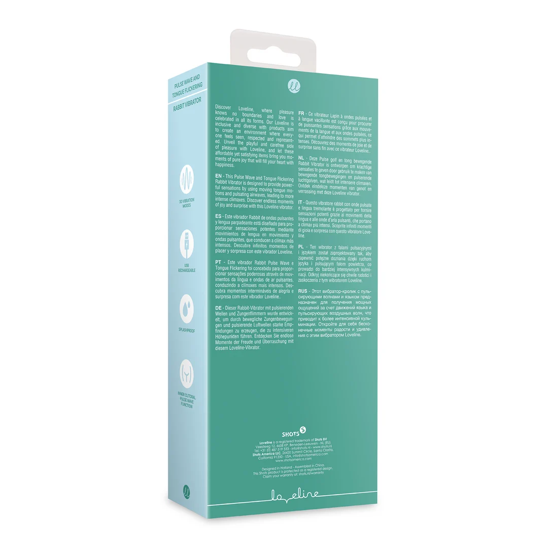 Duo Vibrator mit pulsierenden Luftwellen – Tester (Name) Loveline by Shots – Bild 8