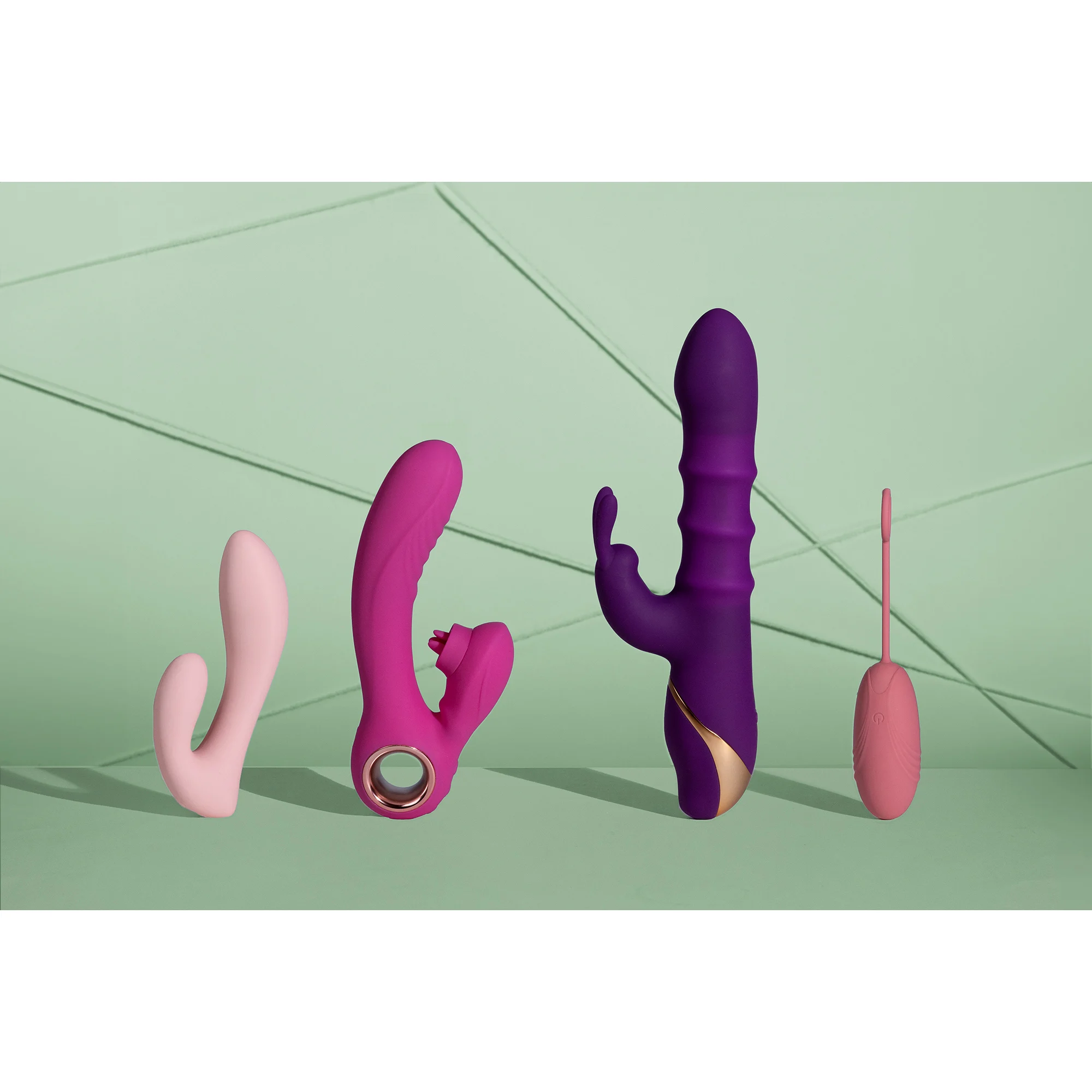 Rabbit Vibrator mit beweglicher Zunge und Wärmefunktion – Loveline by Shots Exuberant Pink Loveline by Shots – Bild 12