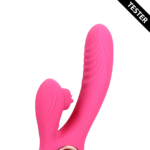 Rabbit Vibrator mit beweglicher Zunge und Wärmefunktion – Loveline by Shots Exuberant Pink Loveline by Shots – Bild 4