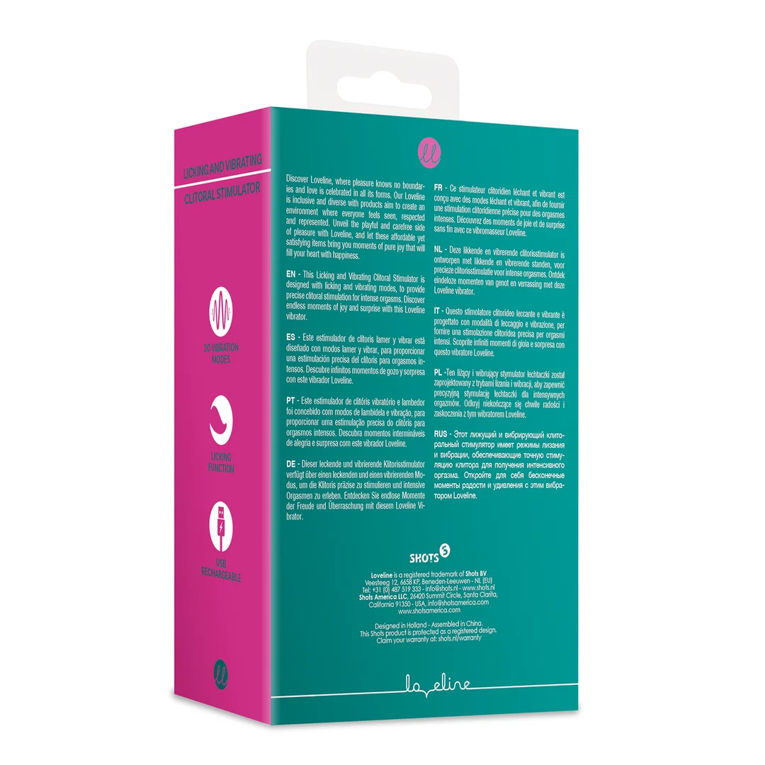 Loveline Klitorisstimulator mit Leckfunktion und Vibration – Bild 2