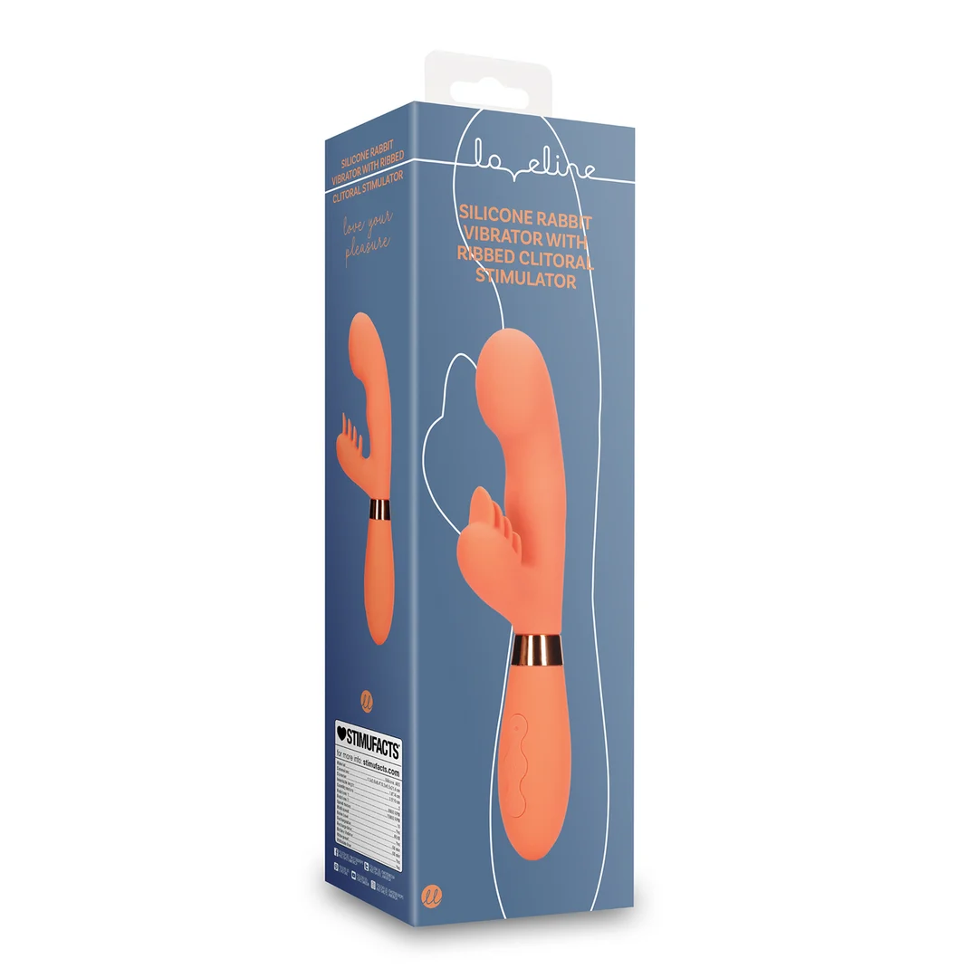 LOVE062ORN-2 Loveline Silikon Rabbit Vibrator Glazed Carrots – Bild 1