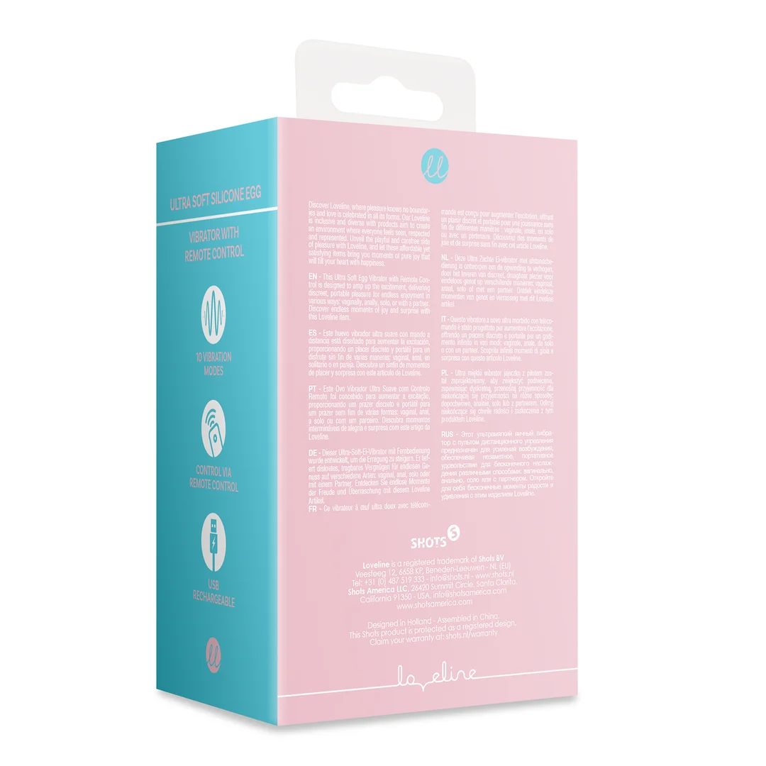 Loveline Ultra Soft Vibrator in Ei Form mit Fernbedienung – Bild 2