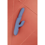 Rabbit Vibrator mit stoßendem Schaft und rotierenden Perlen, Loveline by Shots, blau Loveline by Shots – Bild 11