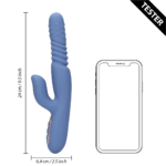 Rabbit Vibrator mit stoßendem Schaft und rotierenden Perlen, Loveline by Shots, blau Loveline by Shots – Bild 4