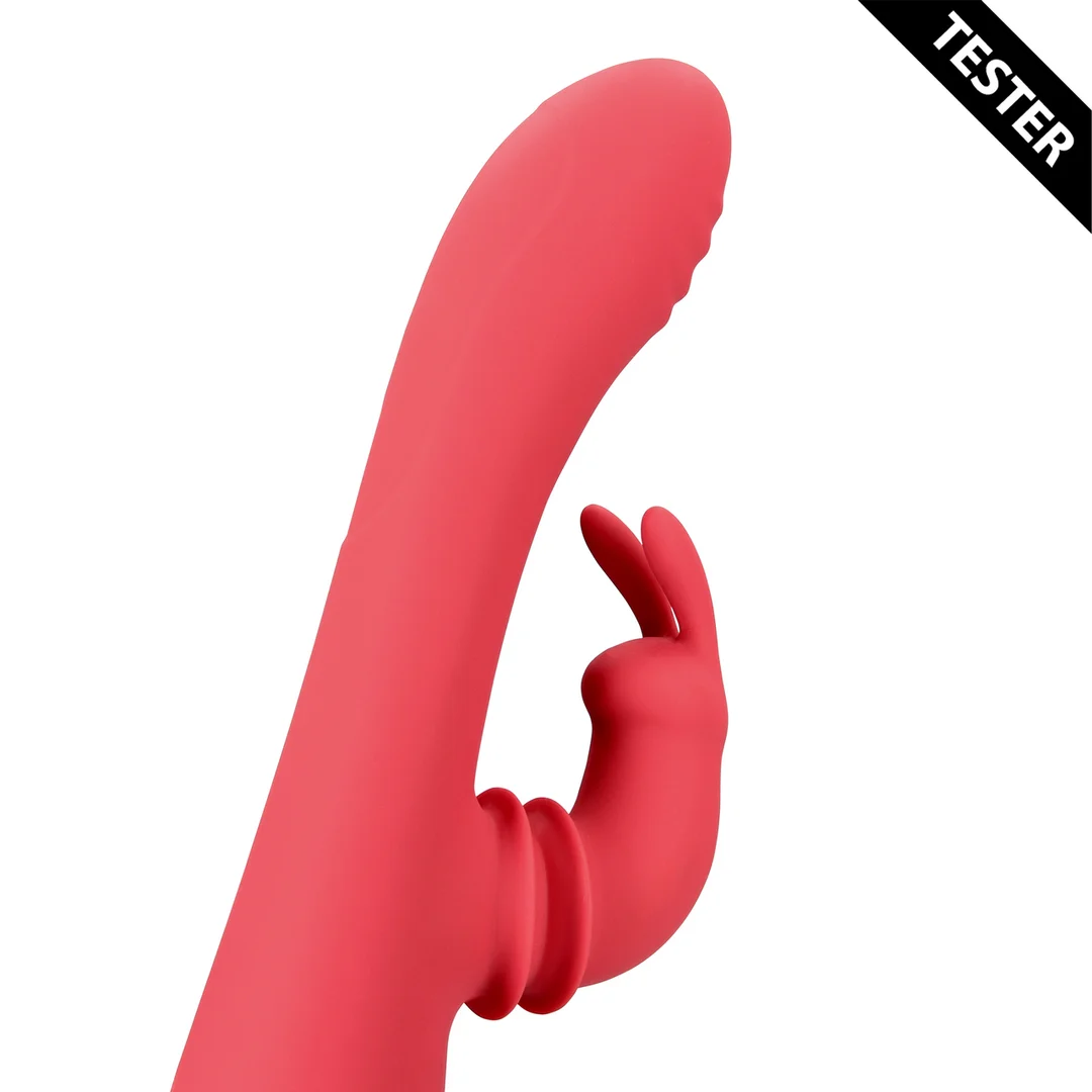 Rabbit Vibrator mit Swinging Funktion – Loveline by Shots Brighto Red Rabbit Vibrator Loveline by Shots – Bild 3
