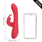 Rabbit Vibrator mit Swinging Funktion – Loveline by Shots Brighto Red Rabbit Vibrator Loveline by Shots – Bild 5