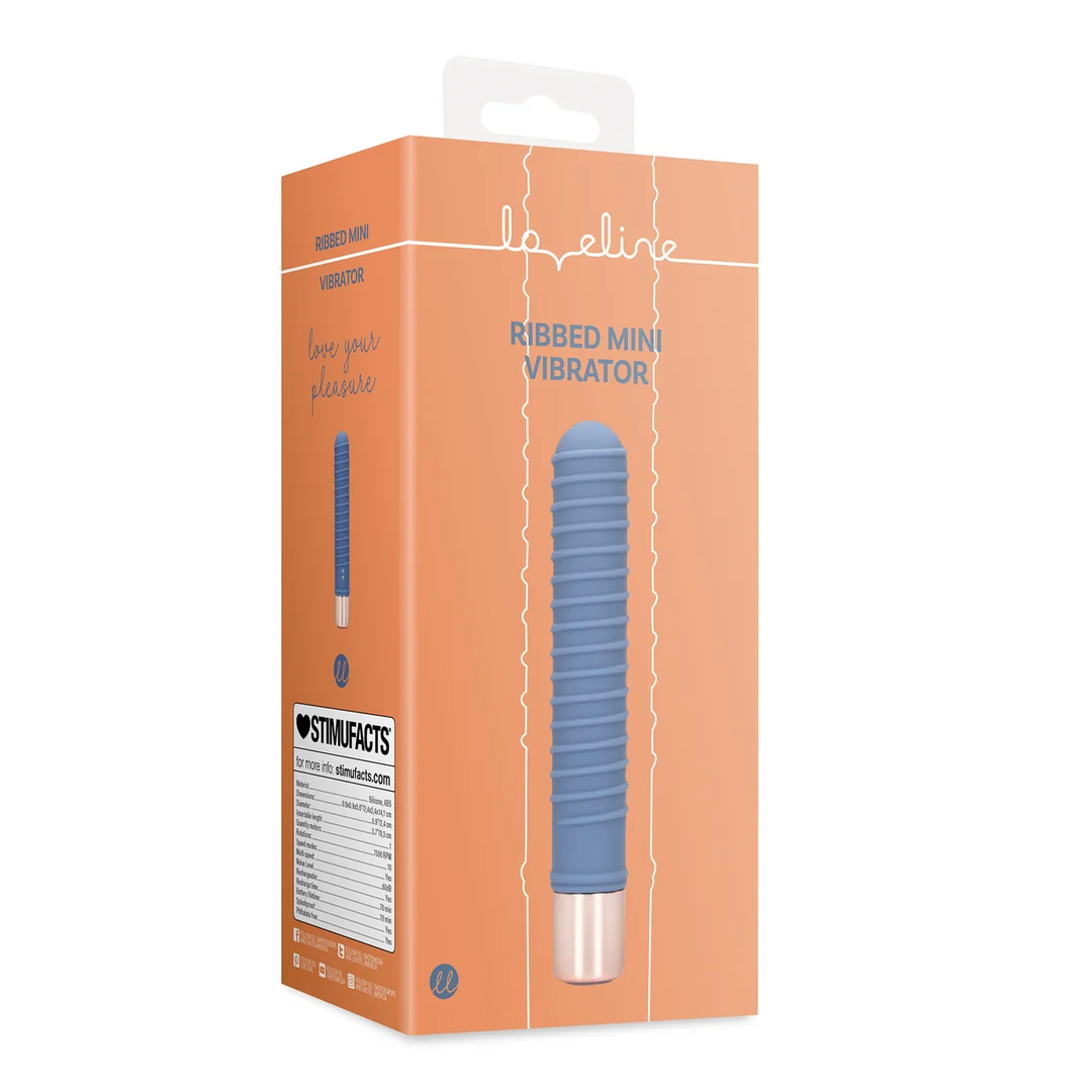 LOVE104BLU-2 Gerippter Mini Vibrator Blue Horizon – Bild 1