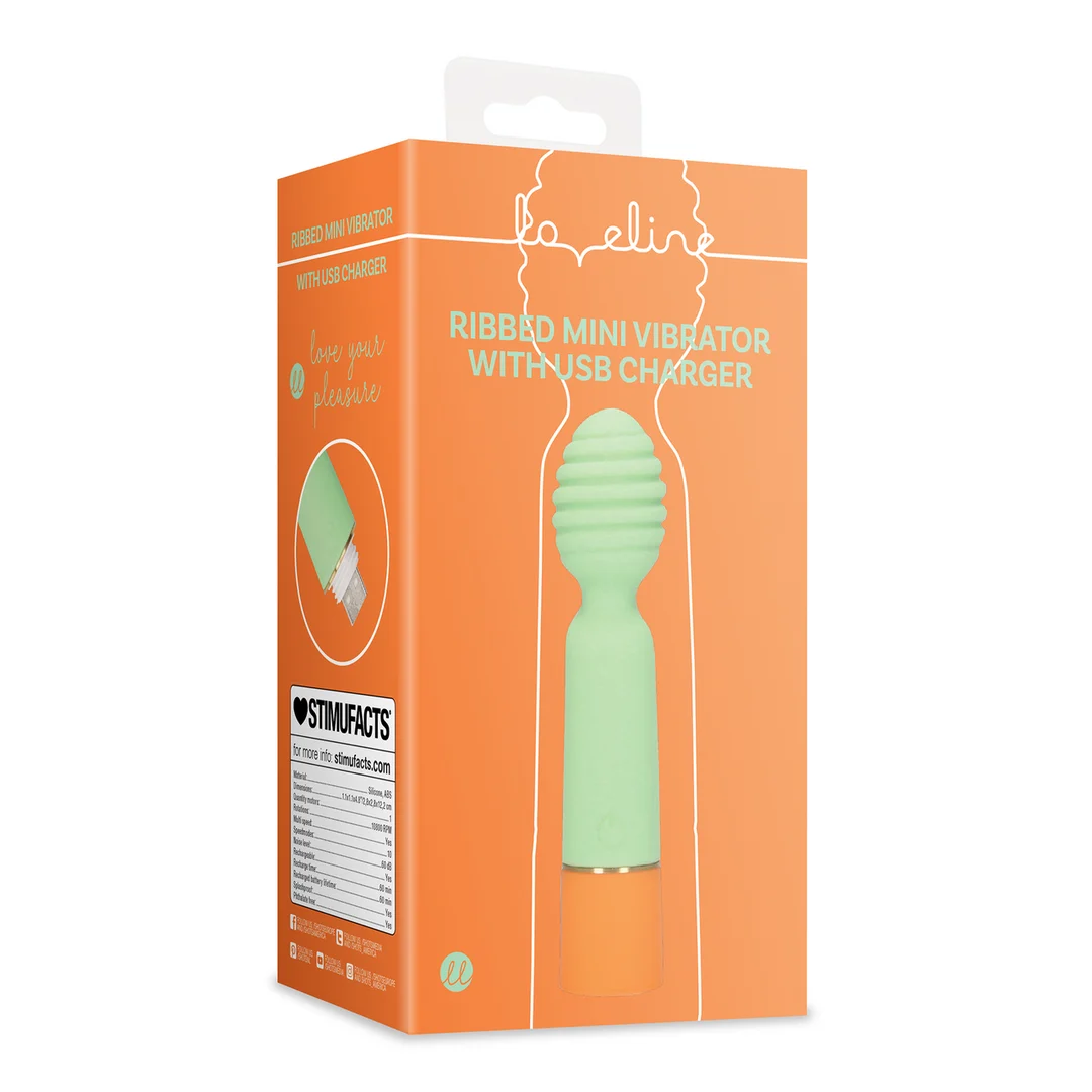LOVE105GRN-2 Loveline gerippter Mini Vibrator – Bild 1