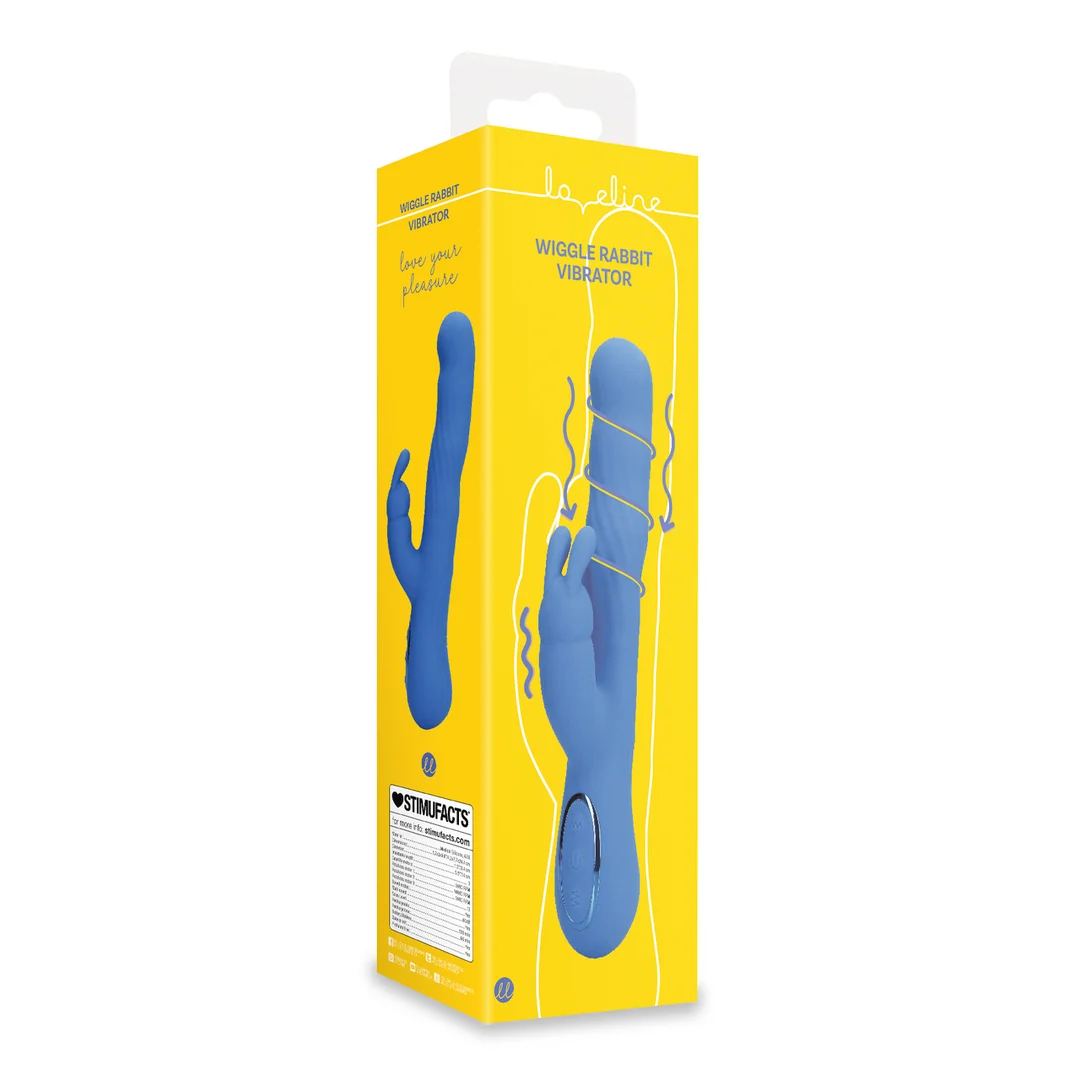 Rabbit Vibrator – wippende Bewegungen für Klitoris und G Punkt – Loveline Jetset Blau Loveline by Shots – Bild 2