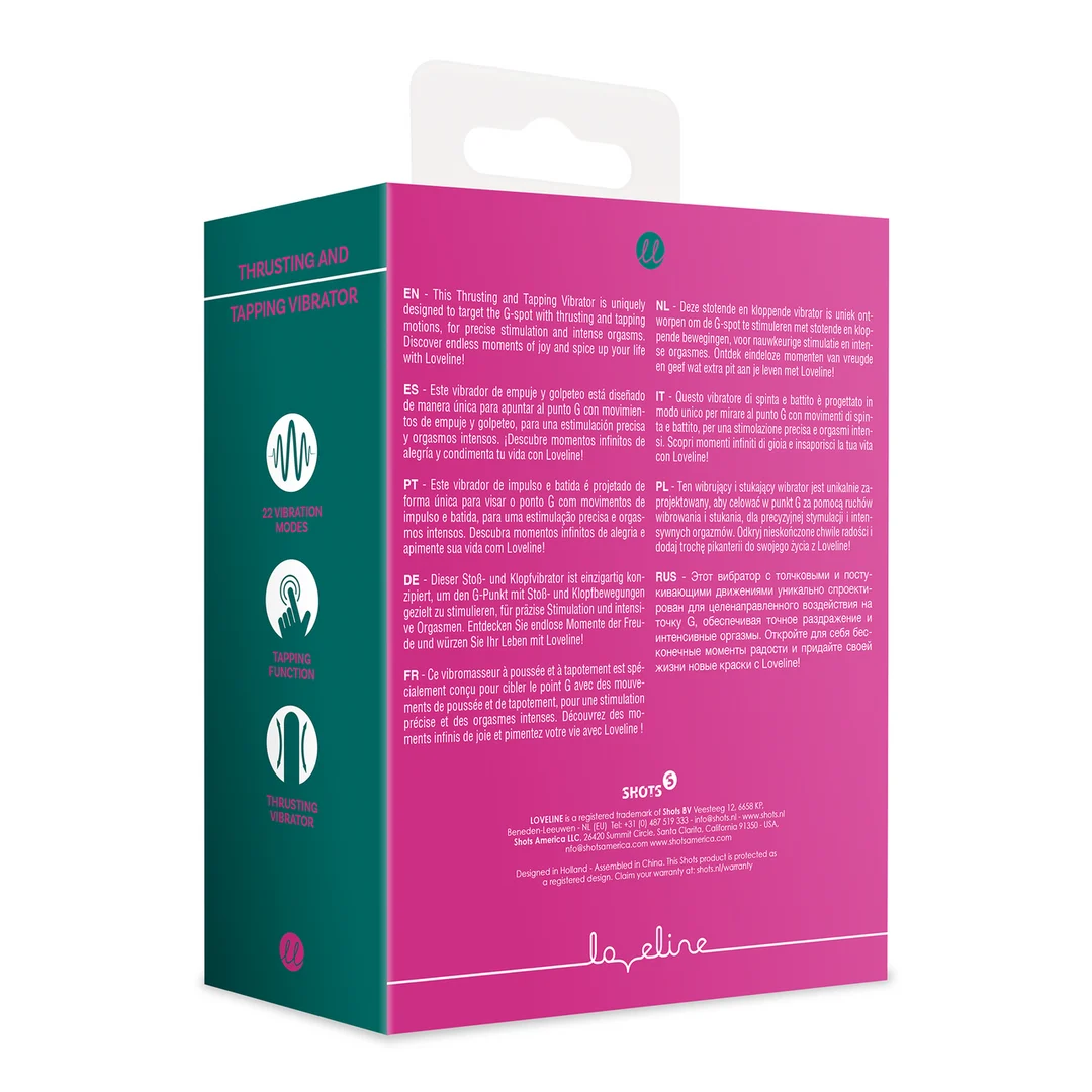 G Punkt Vibrator mit Stoß und Klopfbewegungen – Loveline by Shots, Rosa Loveline by Shots – Bild 8