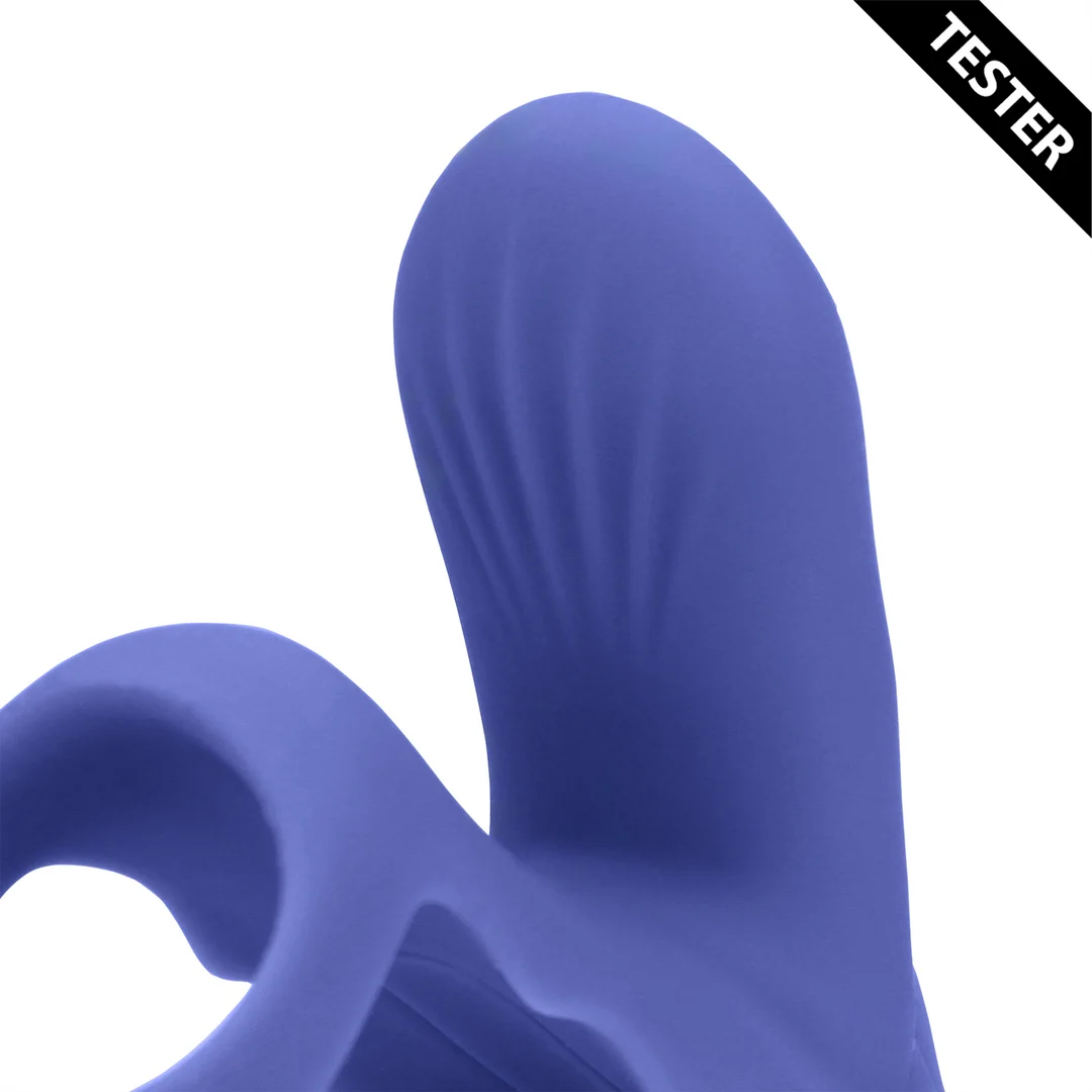 Vibrierender Penisring mit Klitoris Stimulation – Tamiya Blau – Tester – Bild 4