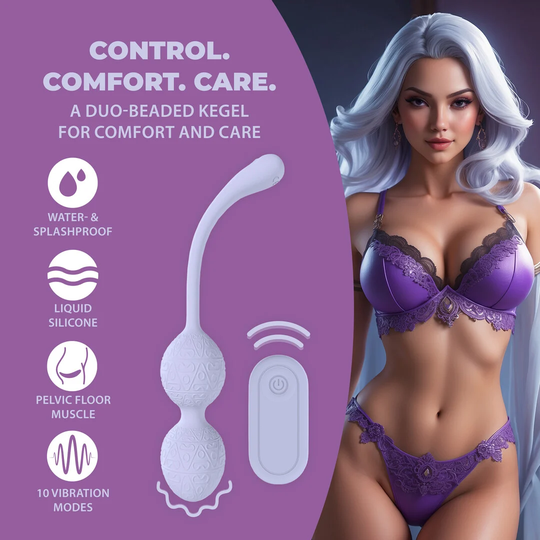 Analer Vibrator mit 10 Modi – Vibrating Bead Kegel mit Fernbedienung – Lavendel – Tester – Bild 8