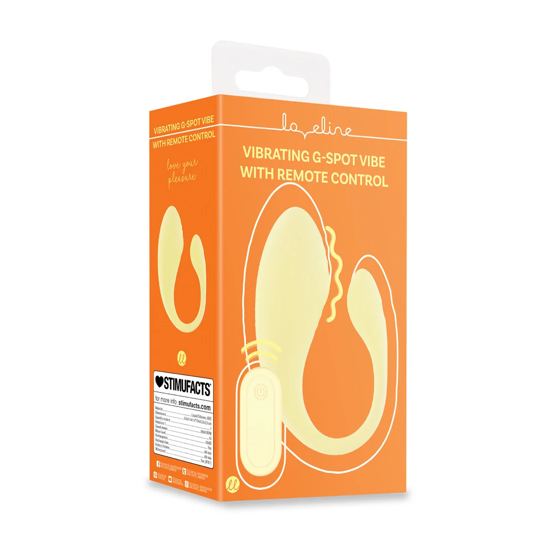Vibrator für den G Punkt mit Fernbedienung und 10 Stufen, Loveline by Shots, Gelb – Bild 5