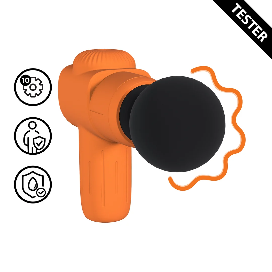 Mini Vibrator, 10 Stufen und wiederaufladbar, Loveline, orange, Loveline by Shots – Bild 3