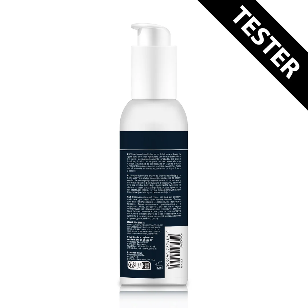 Analgleitgel auf Wasserbasis, dermatologisch getestet, farblos und geruchlos, 150 ml, Loveline by Shots – Bild 1