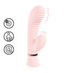 Rabbit Vibrator – gerippter G Punkt Vibrator mit 10 Funktionen – Loveline Rosa Loveline by Shots – Bild 6