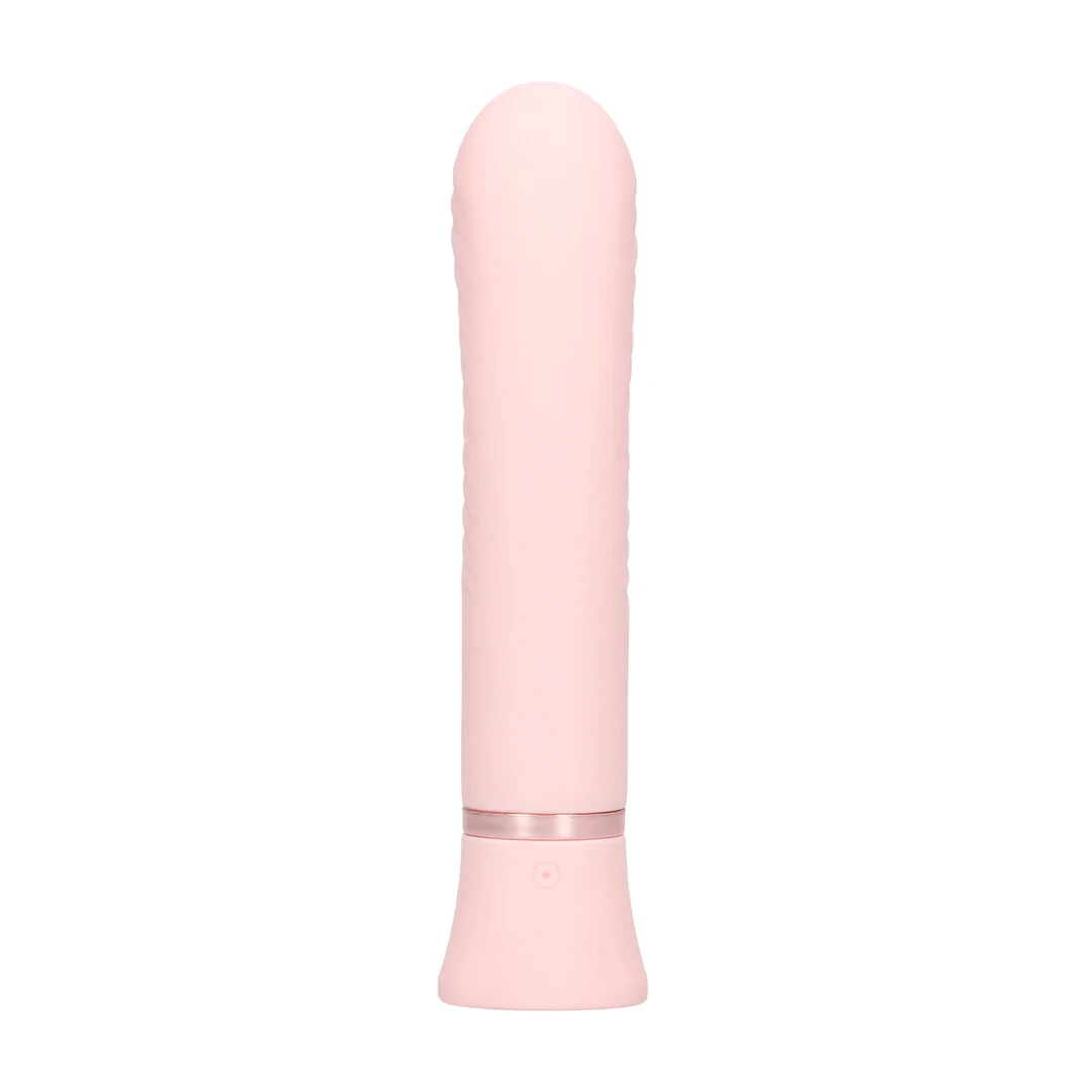 Rabbit Vibrator – gerippter G Punkt Vibrator mit 10 Funktionen – Loveline Rosa Loveline by Shots – Bild 4