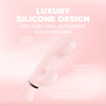 Rabbit Vibrator – gerippter G Punkt Vibrator mit 10 Funktionen – Loveline Rosa Loveline by Shots – Bild 5