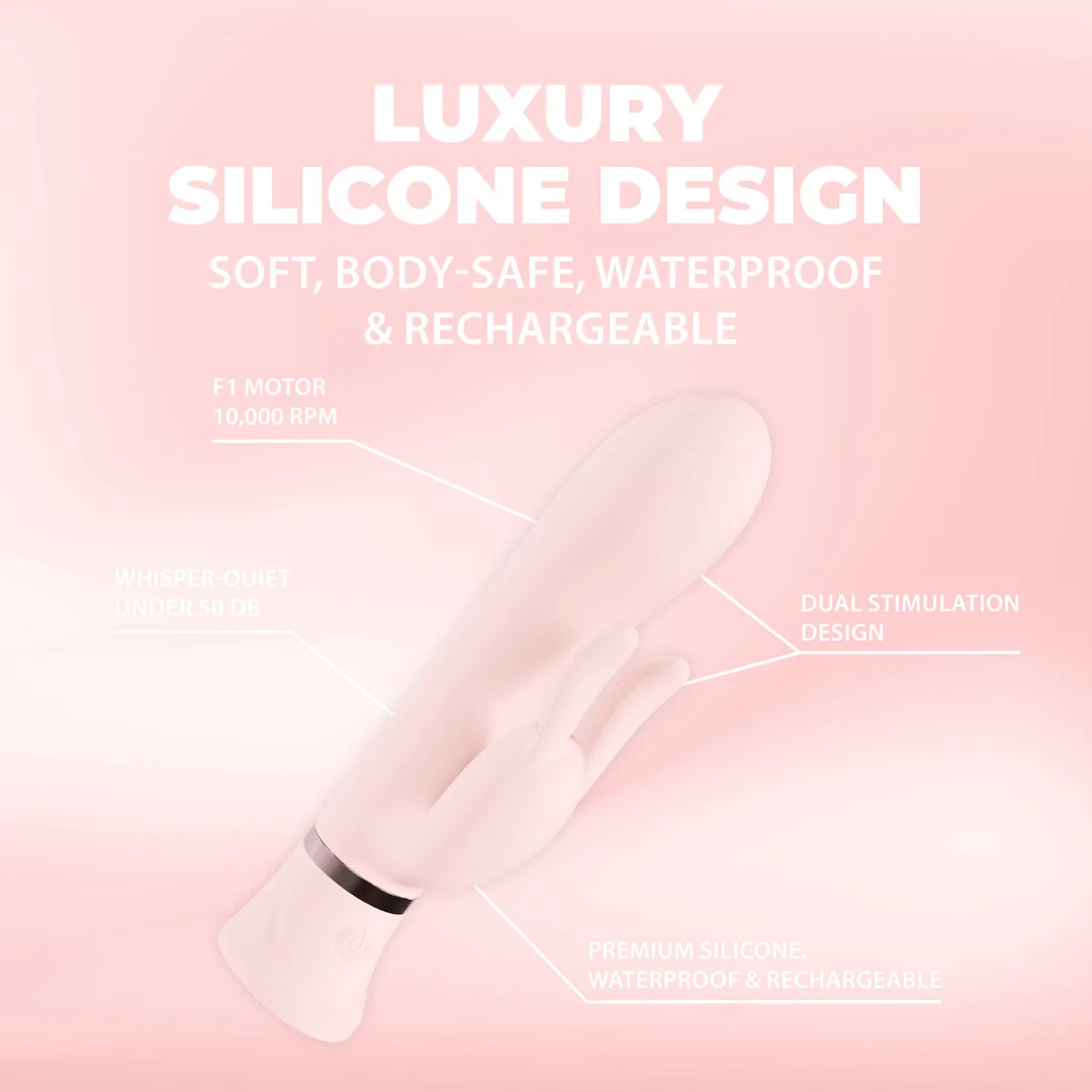 Rabbit Vibrator – doppelte Motoren und 10 Einstellungen – Loveline Tendre (rosa) Loveline by Shots – Bild 5