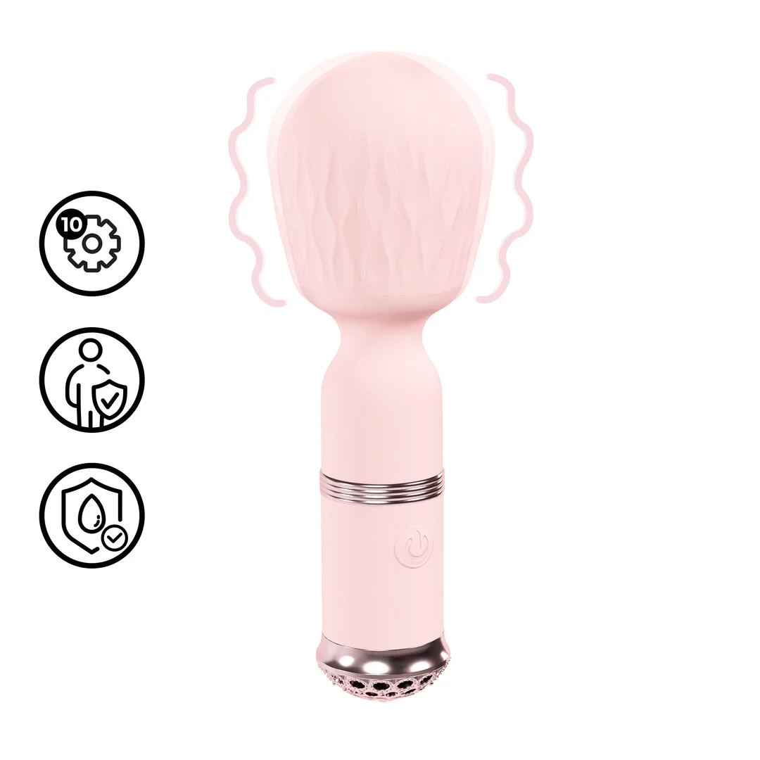 Wand Vibrator, 10 Stufen, Loveline Velour Rosa (Tester), Loveline by Shots – Bild 6