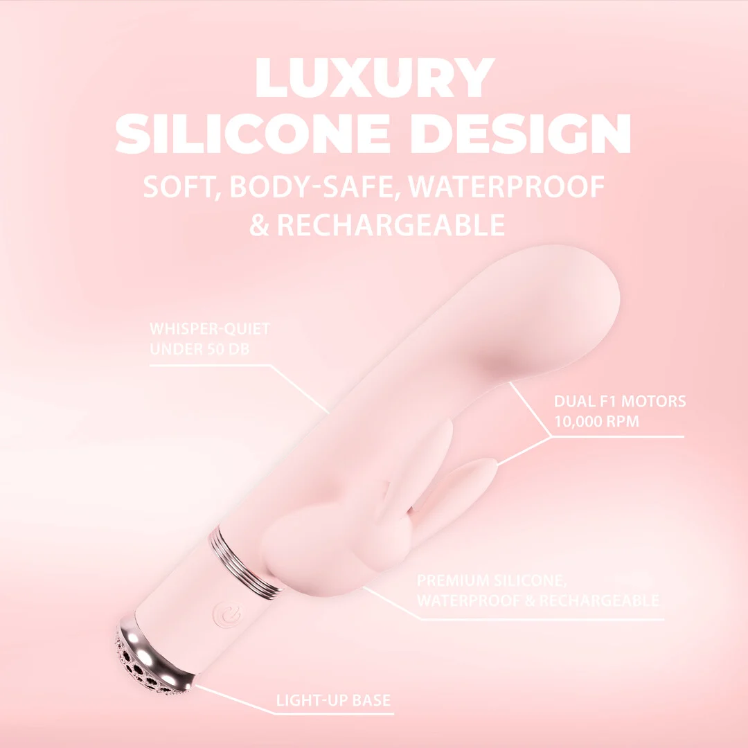 Rabbit Vibrator – wasserfestes Design aus körperverträglichem Silikon – Loveline Belle, rosa, Loveline by Shots – Bild 5