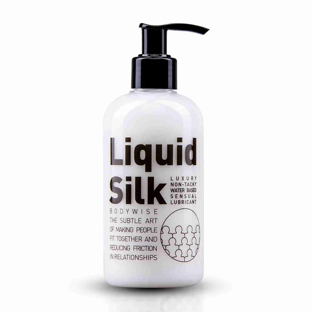 LSILK250 Wasserbasiertes Gleitgel, Premium Gleitgel mit einem Hauch Silikon, unparfümiert und geschmacksneutral, 250 ml, Liquid Silk – Bild 1
