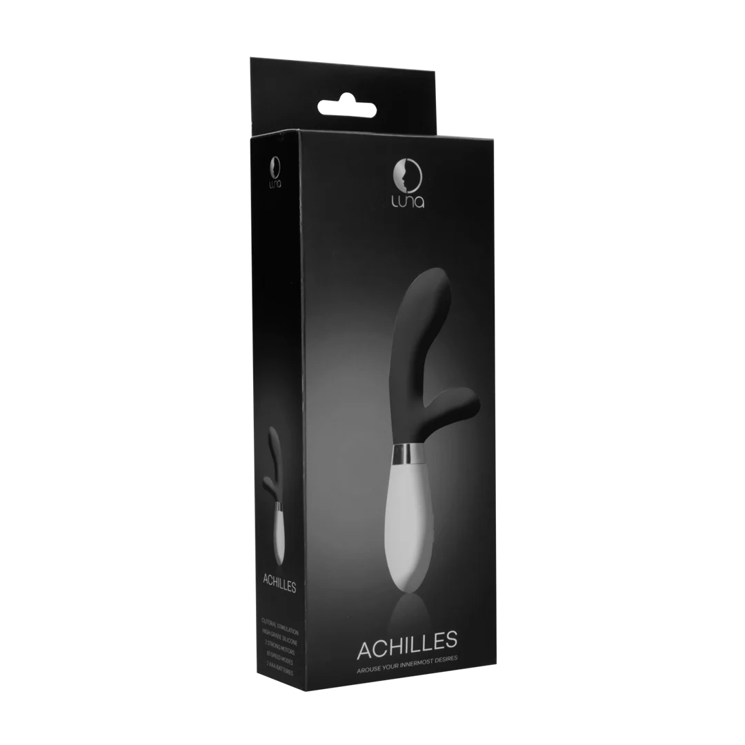 LUNA014BLK-2 Luna Achilles Klitorisstimulator und Vibrator, Schwarz – Bild 1