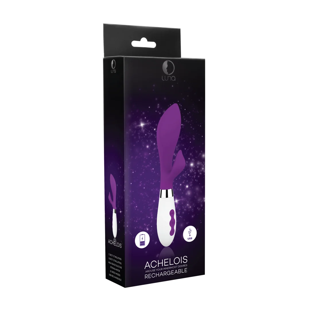 LUNA031PUR-2 Rabbit Vibrator – 10 Stufen und gezielte Stimulation – Lila Luna by Shots – Bild 1